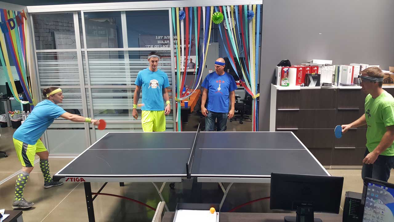 company ping pong party