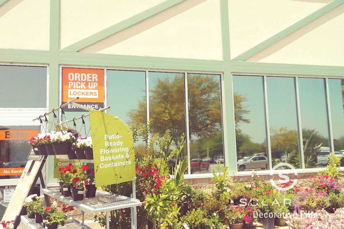 Decorative Window Film Installation at a Home Depot in Beaumont, California