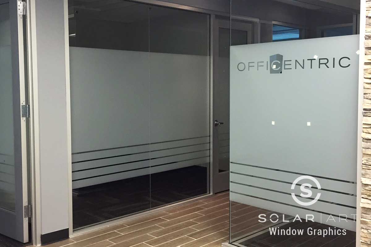 Frosted Window Decals Installation at Officentric in Carlsbad, California