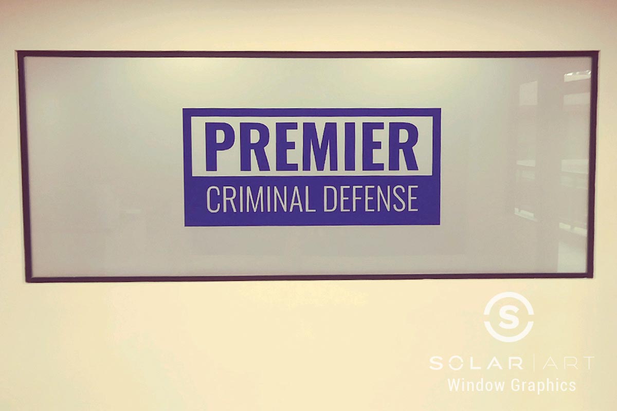 Frosted Window Film Installation at Premier Criminal Defense in San Diego, California