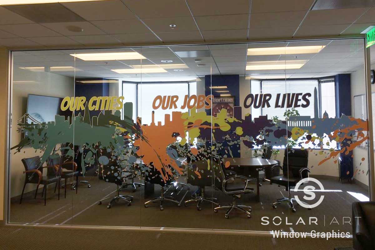 Window Graphics Installation at an Office in Oakland, California
