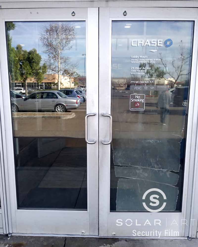 Security Window Film Installation to a Bank in La Jolla, California