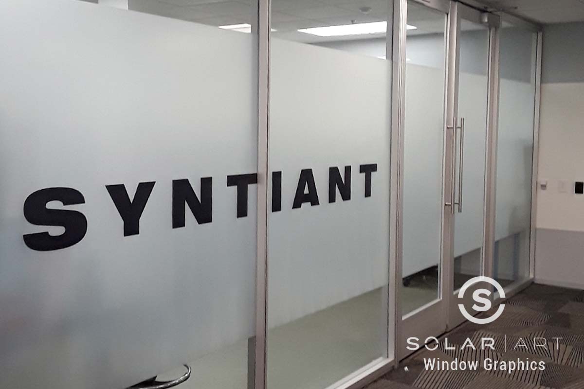 Window Graphics Installation at Syntiant in Irvine, California