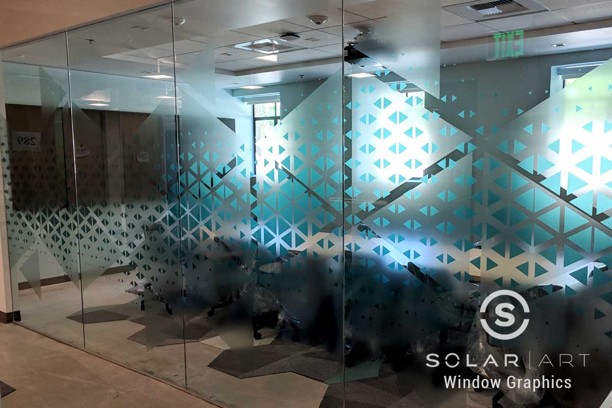 Custom Graphics Installation at a Commercial Business in Los Angeles, California