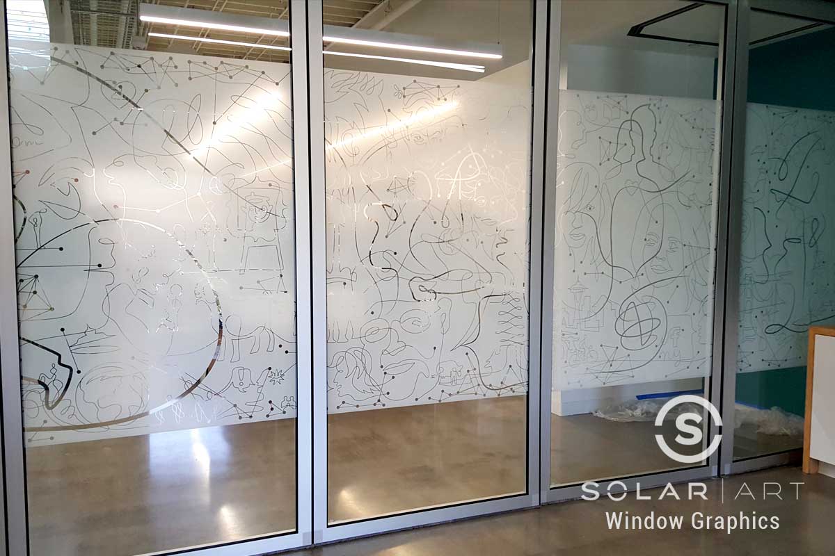 Custom Graphics Installation at an Office in Los Angeles, California