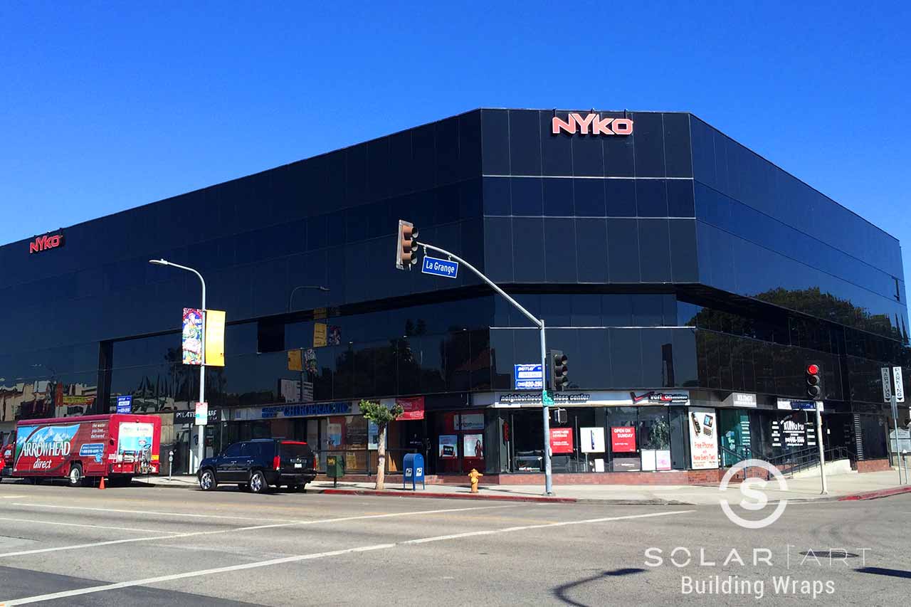 Commercial Exterior Window Film Installation at the Nyko Building in Los Angeles, California